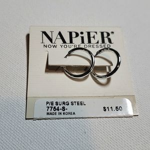 Retro Napier pierced hoop earrings nwt